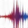 Abstract audio waveform icon.