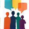 Icon representing a group of people or a chat bubble.