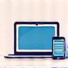 Icon representing multiple devices (computer, phone) showing flexibility.